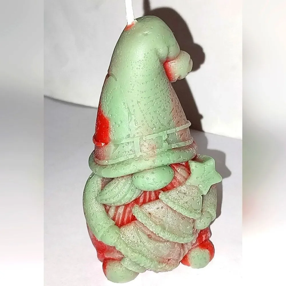 Hand crafted limited edition gnome holiday candle